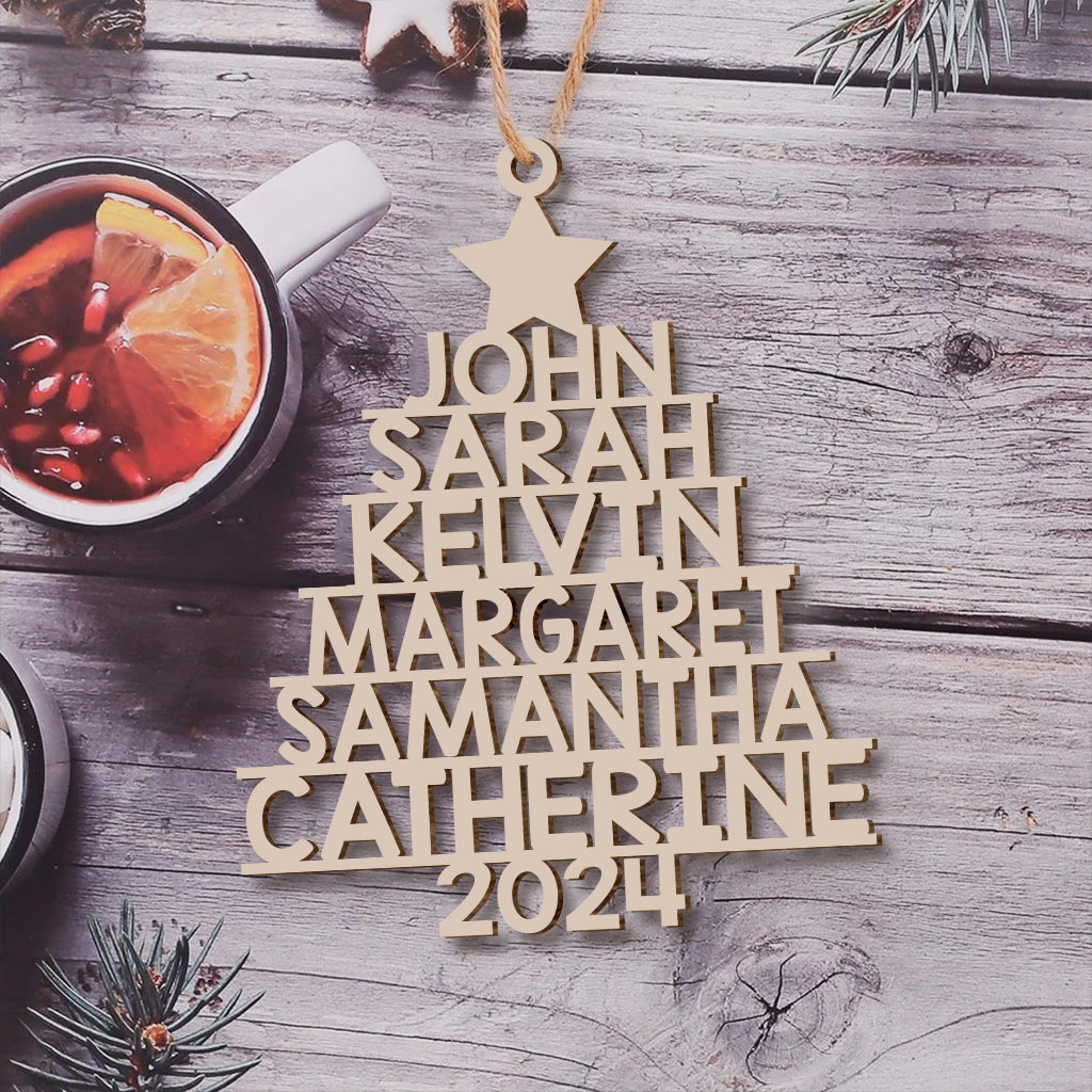 Custom Name Christmas Tree - Personalized Ornament