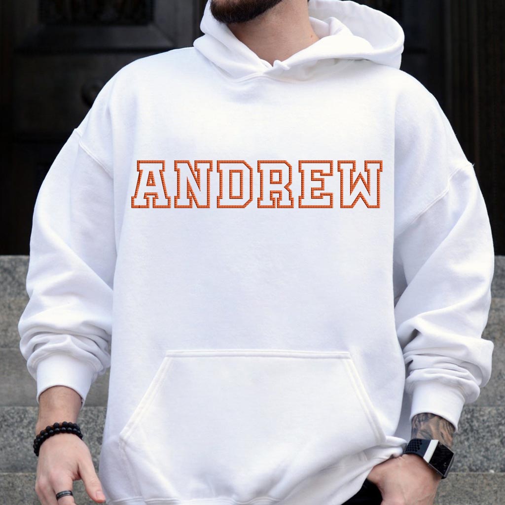 Personalisierter Hoodie mit Stickerei für Stiefväter – individueller Name