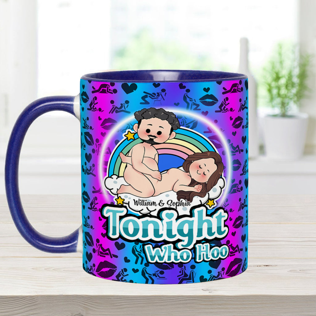 Tonight Who Hoo - Personalized Couple Accent Mug