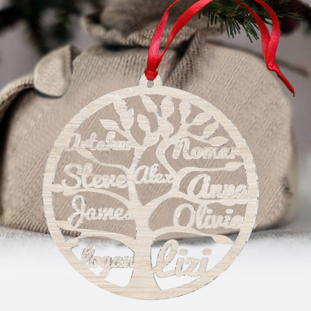 Family Tree With Personalized Name - Personalized Family Ornament