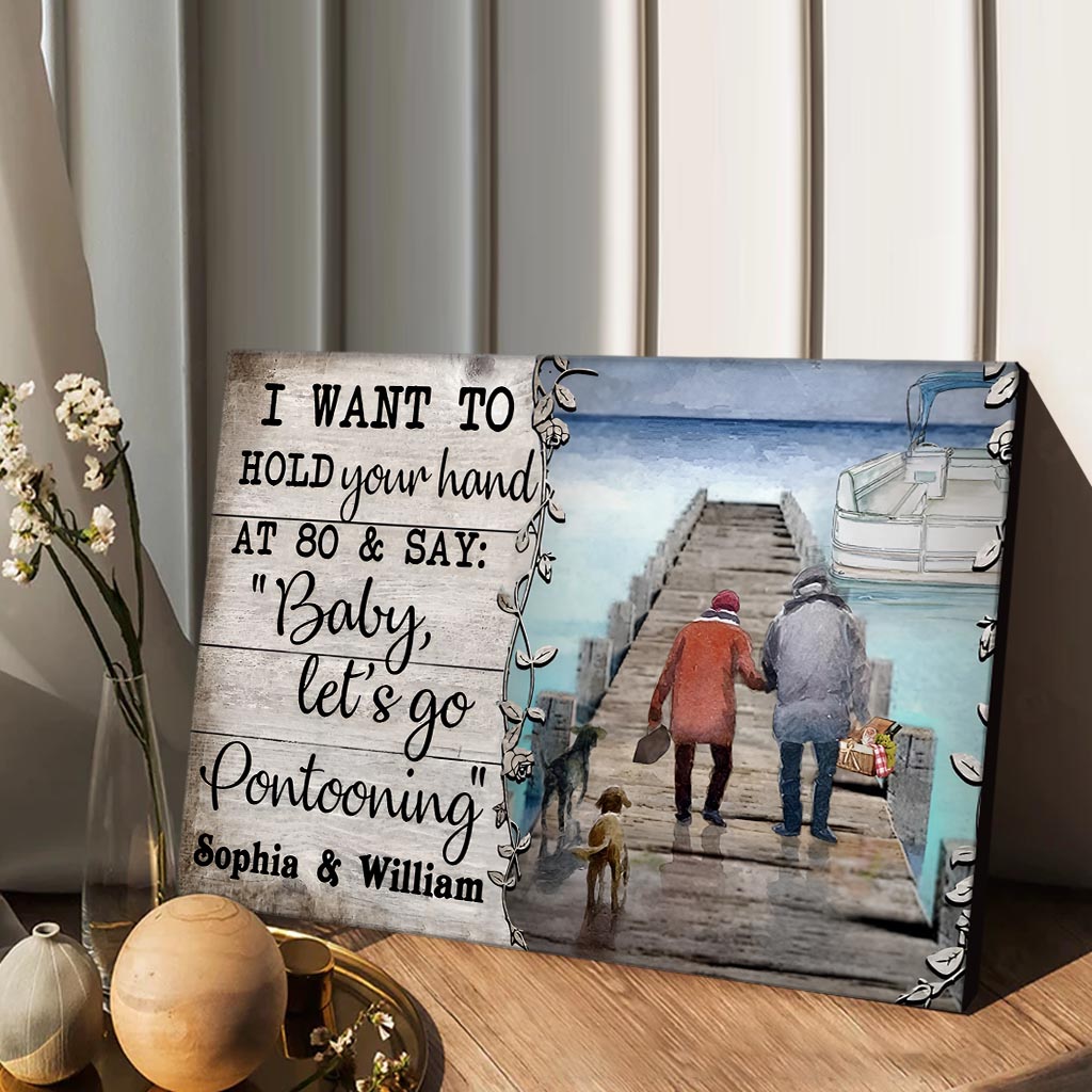 Auf zum Pontonbootfahren – Personalisierte Ponton-Leinwand und Poster