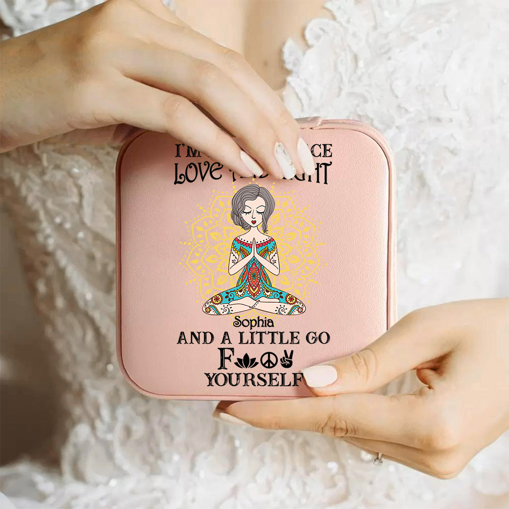 Je suis principalement paix, amour et lumière - Boîte à bijoux de yoga personnalisée