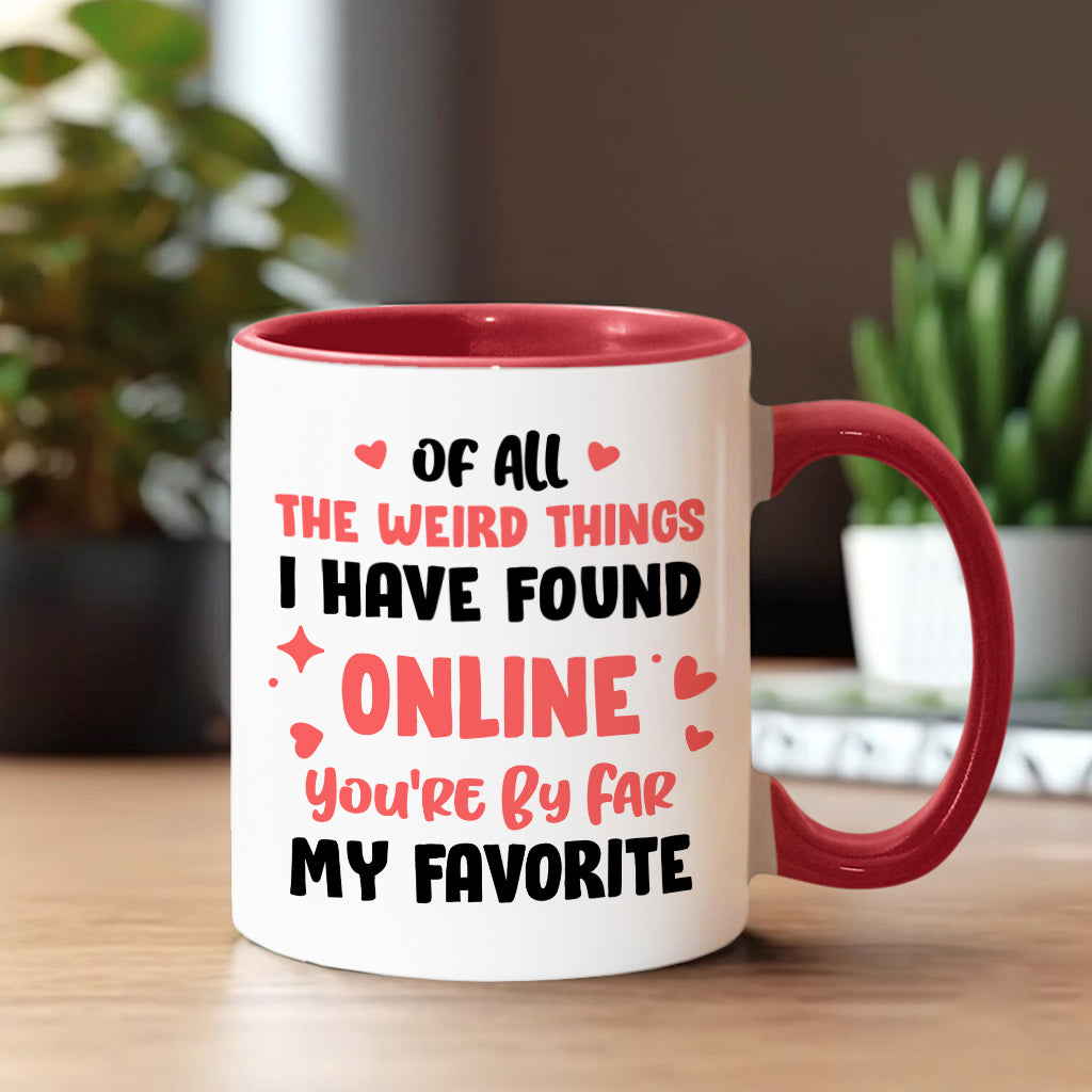 You Are Far My Favorite - Personalized Couple Accent Mug