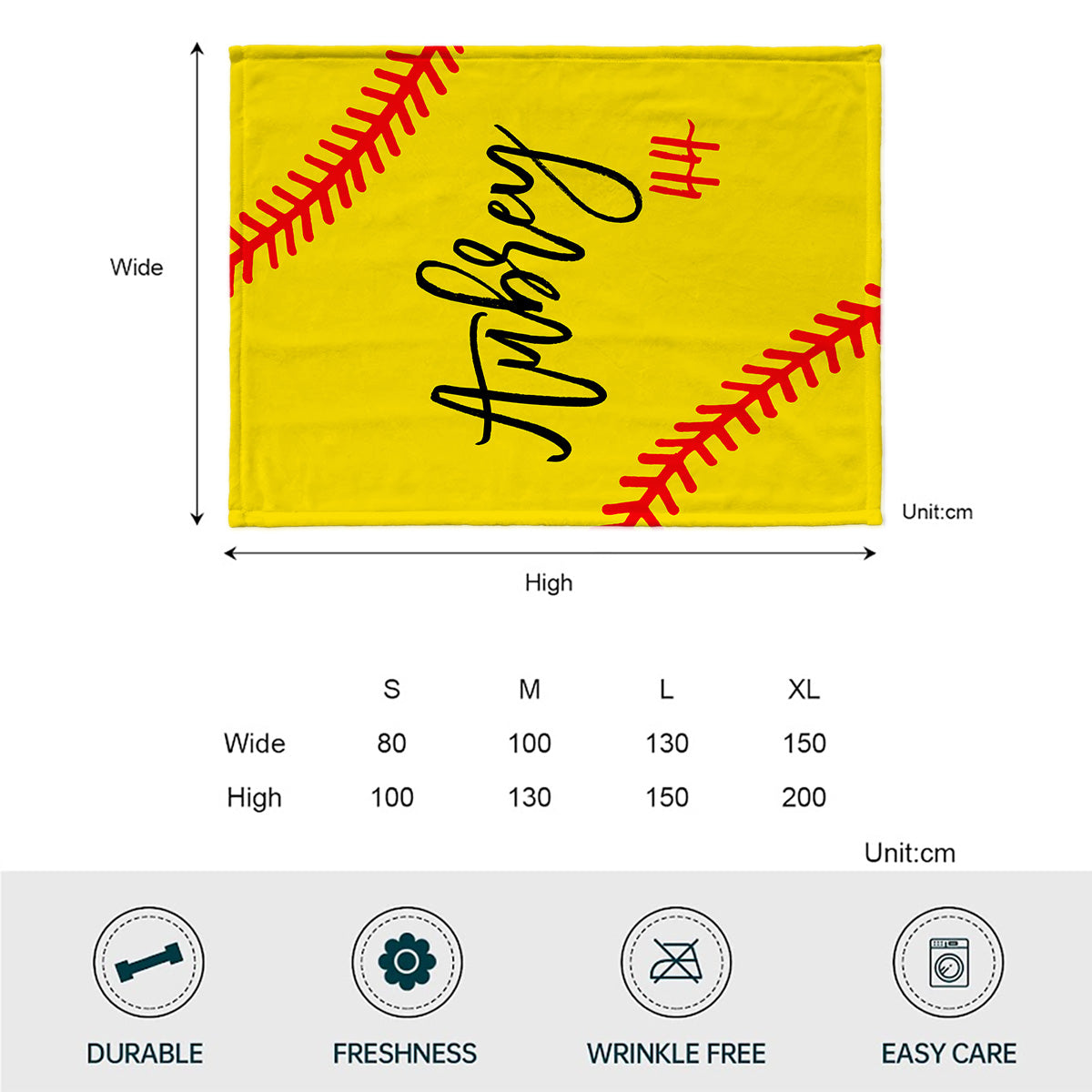 Softball-Fans – Personalisierte Softball-Decke