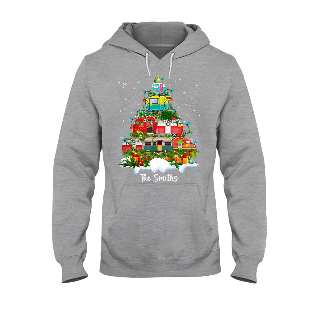 Happy Camper Merry Christmas - Personalized Camping T-shirt And Hoodie