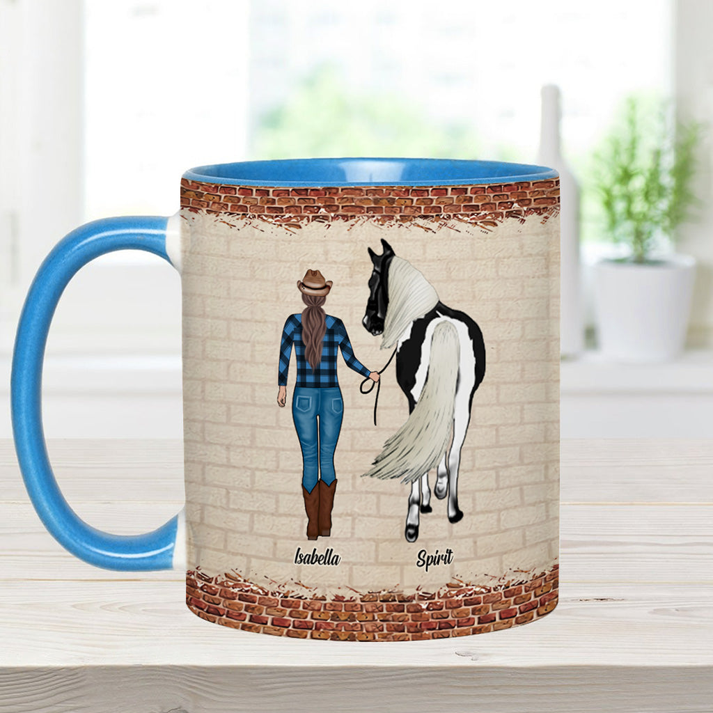 Just A Girl Who Loves Horses - Personalized Horse Accent Mug