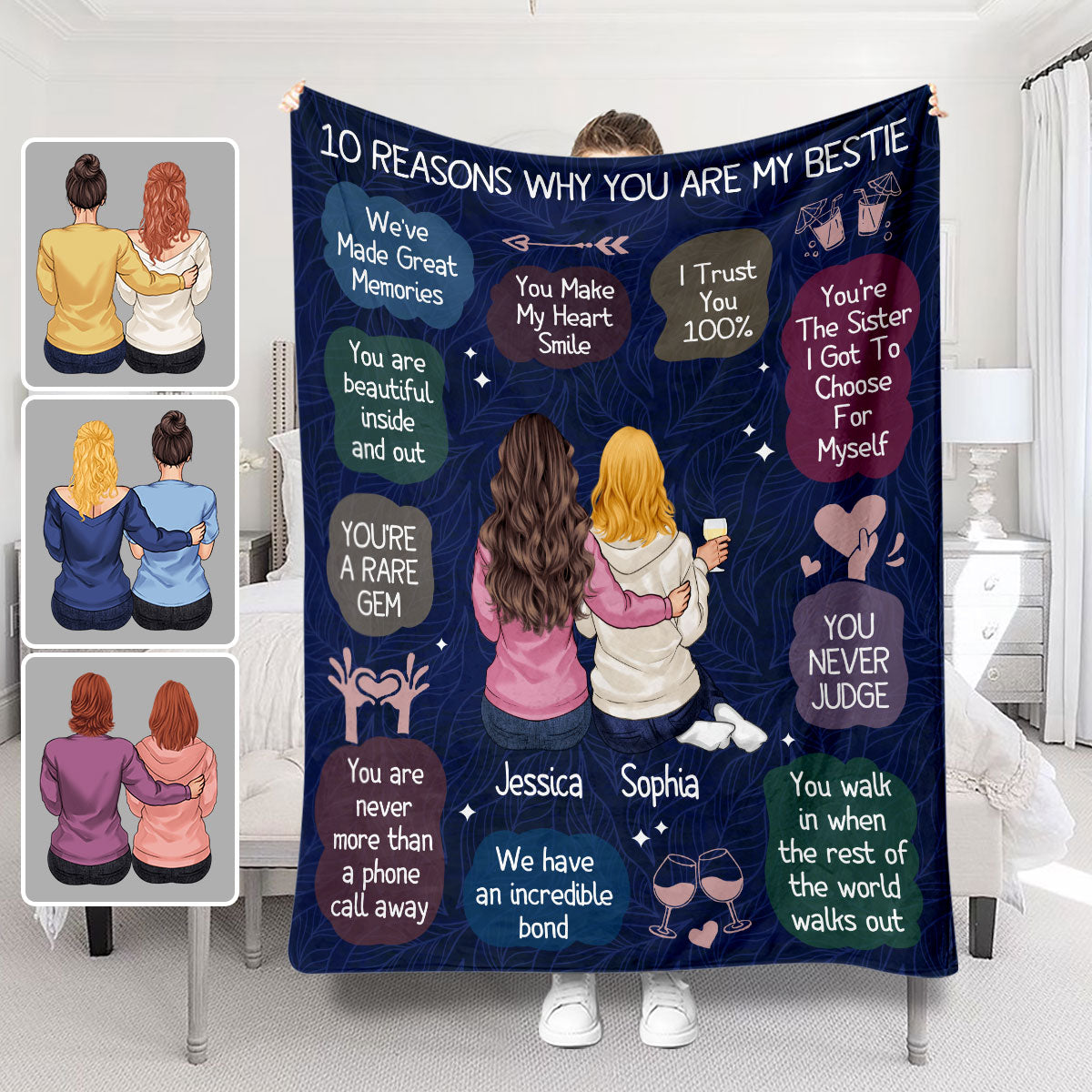 You Are My Bestie - Personalized Bestie Blanket