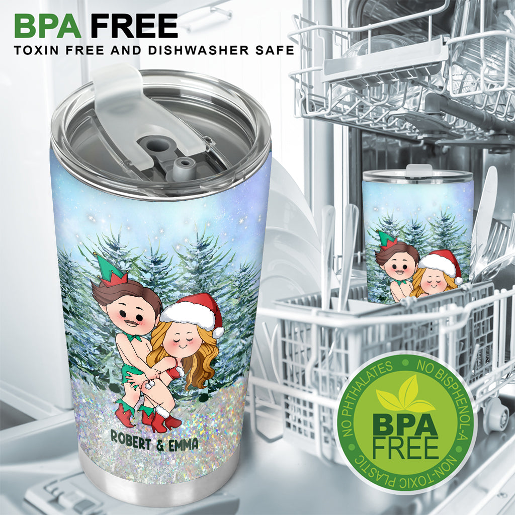 Always Happy To Be Behind You - Personalized Couple Tumbler