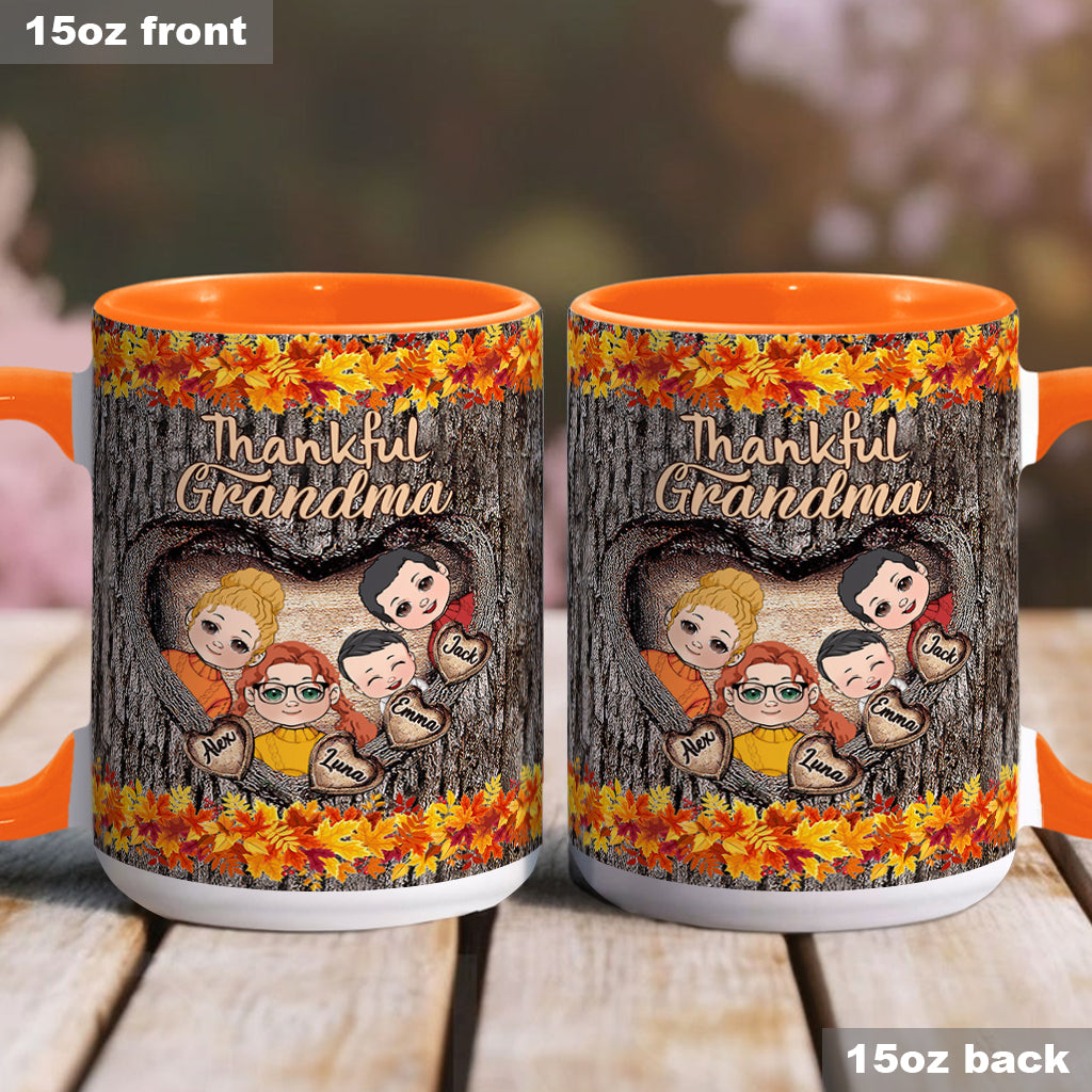 Thankful Grandma - Personalized Grandma Accent Mug