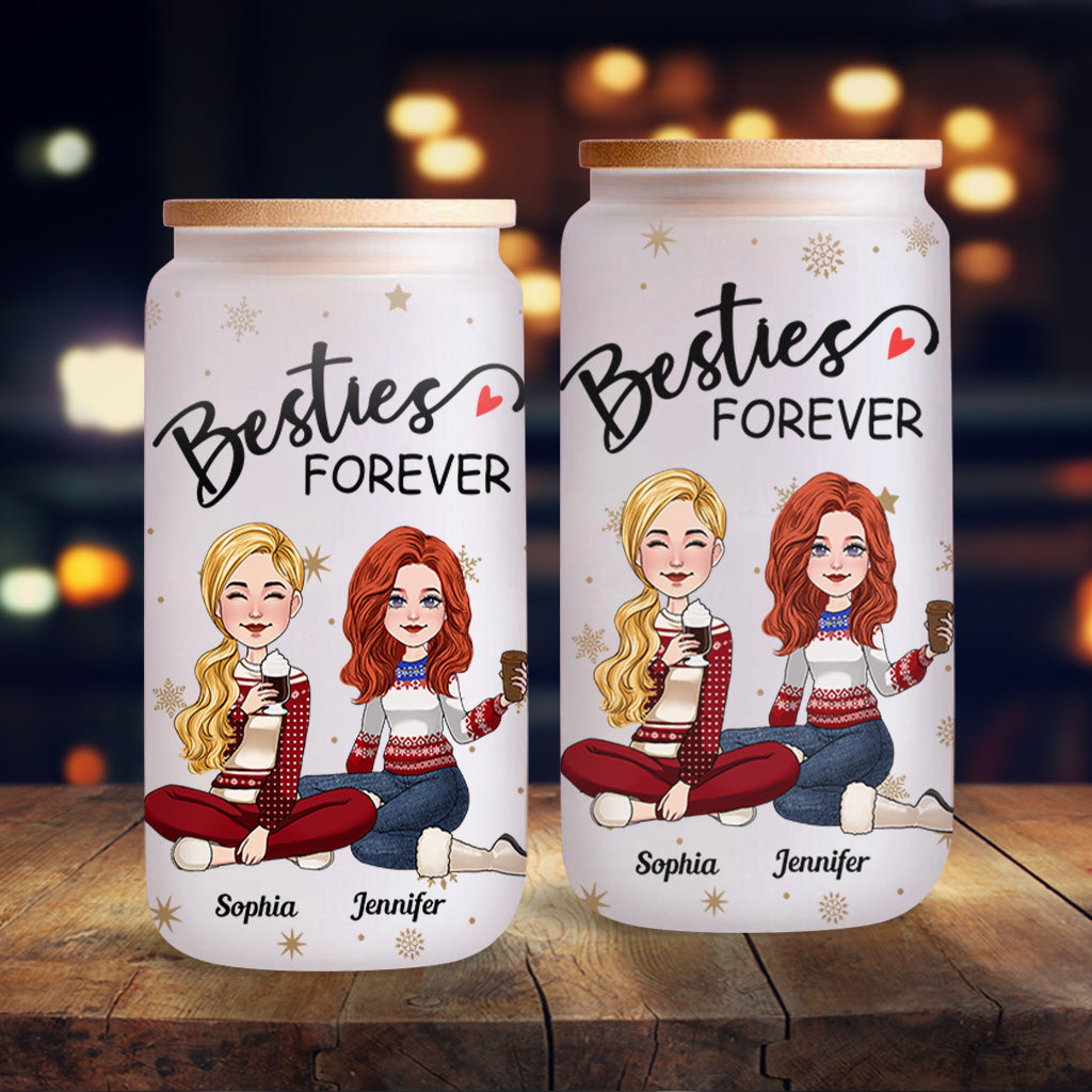 Bestie Forever - Personalized Bestie Can Glass