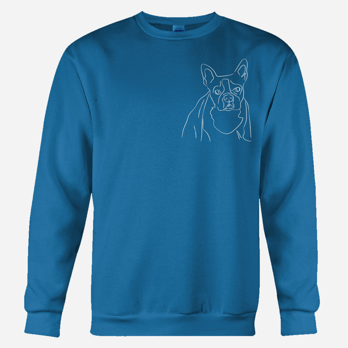 Custom Line Art - Personalized Dog Embroidered Sweater