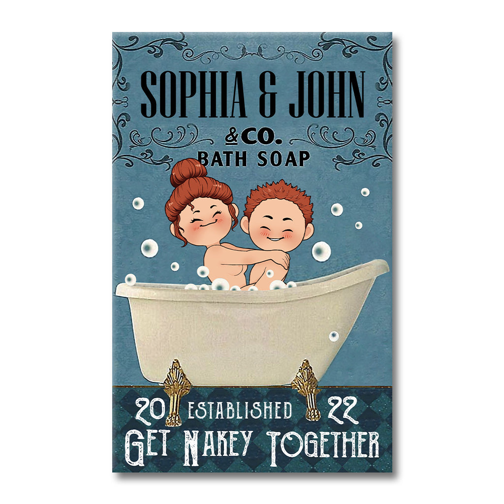 Get Nakey - Personalized Couple Canvas And Poster