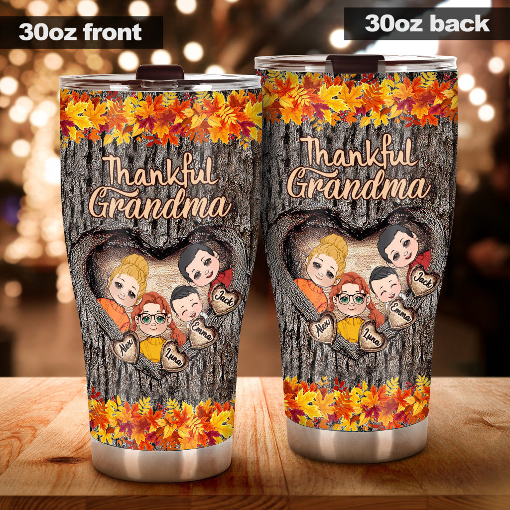 Thankful Grandma - Gift for grandma - Personalized Tumbler