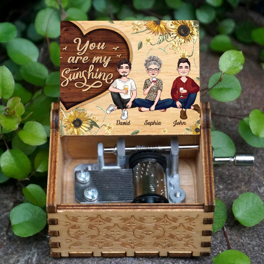 How Much You Mean - Gift for mom, grandma - Personalized Hand Crank Music Box