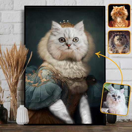 Royal Portrait - Personalized Cat Canvas And Poster