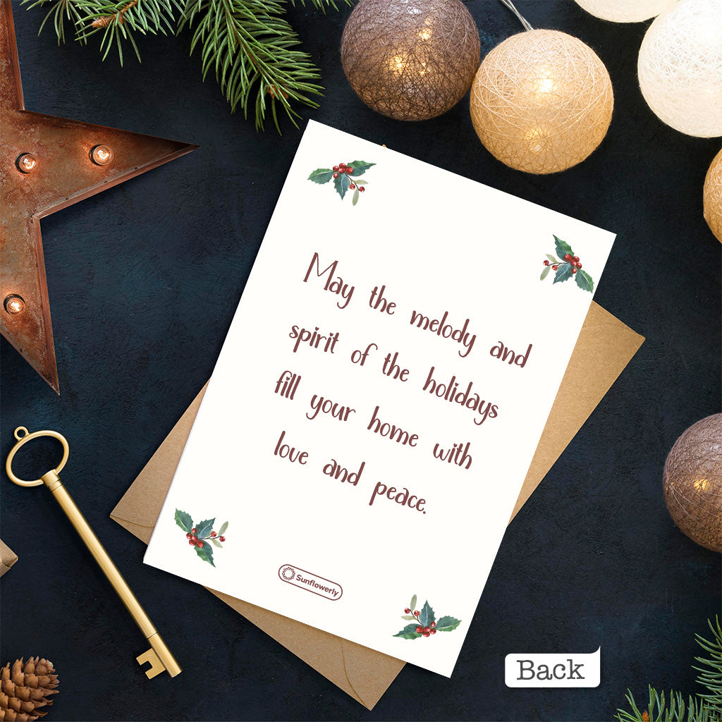 Merry Christmas - Personalized Family Greeting Card