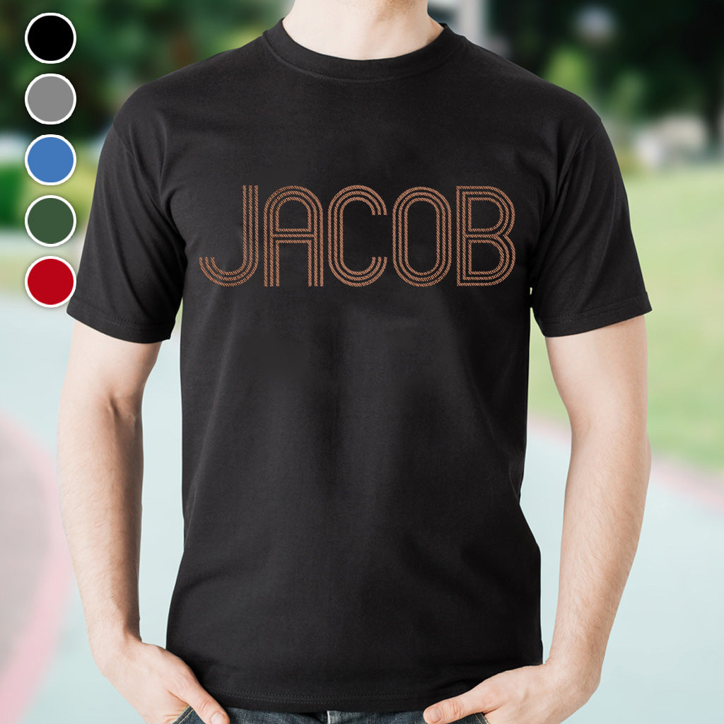 T-shirt brodé personnalisé avec nom - Beau-père