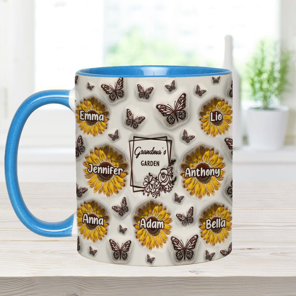 Le jardin de tournesols de grand-mère - Cadeau pour grand-mère - Mug personnalisé