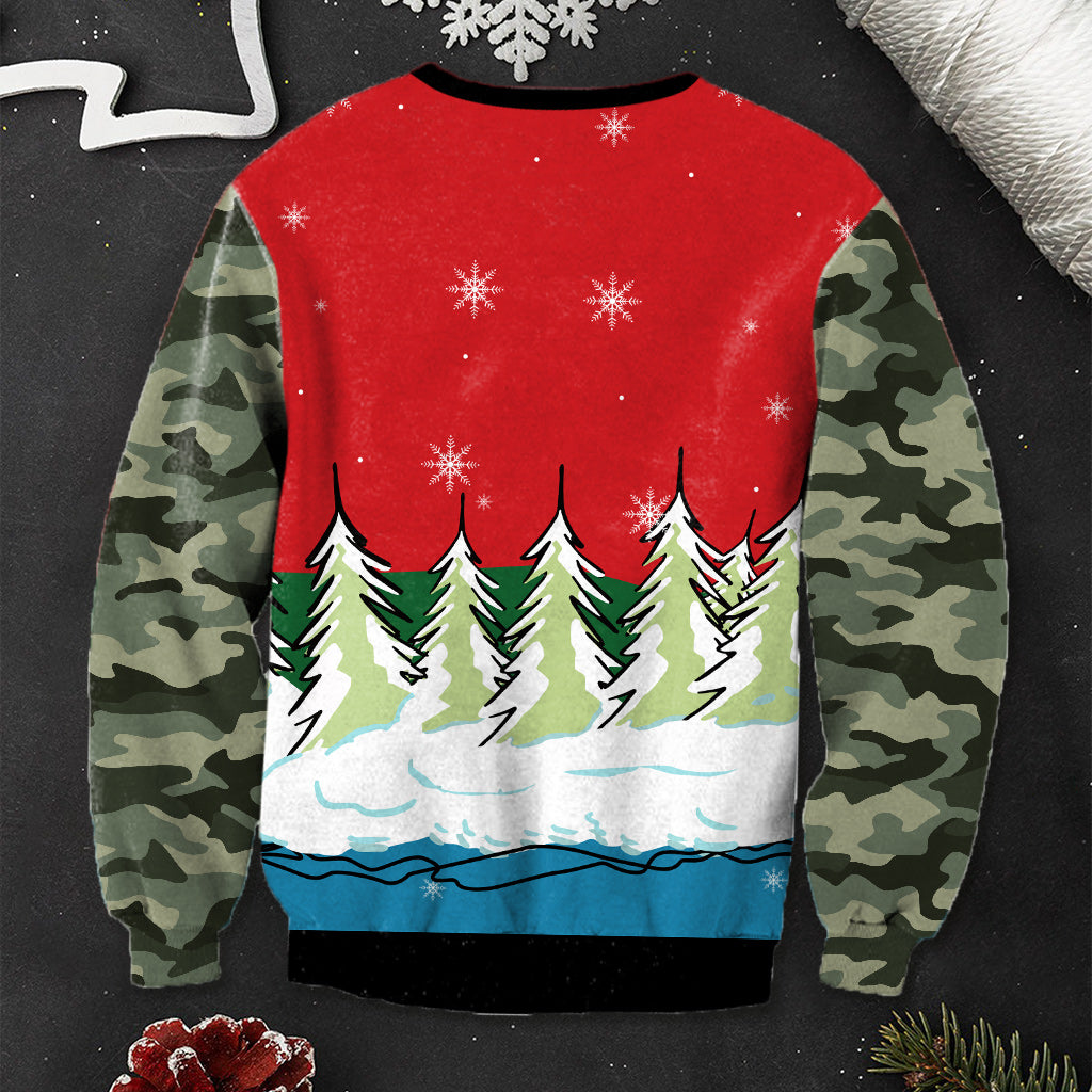All I Want For Christmas Is More Time To Hunt - Personalized Hunting Ugly Sweater
