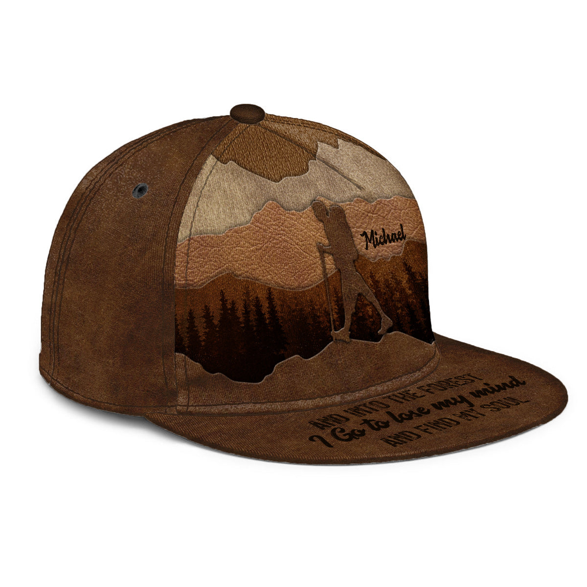 Et je m'enfonce dans la forêt - Casquette de randonnée personnalisée