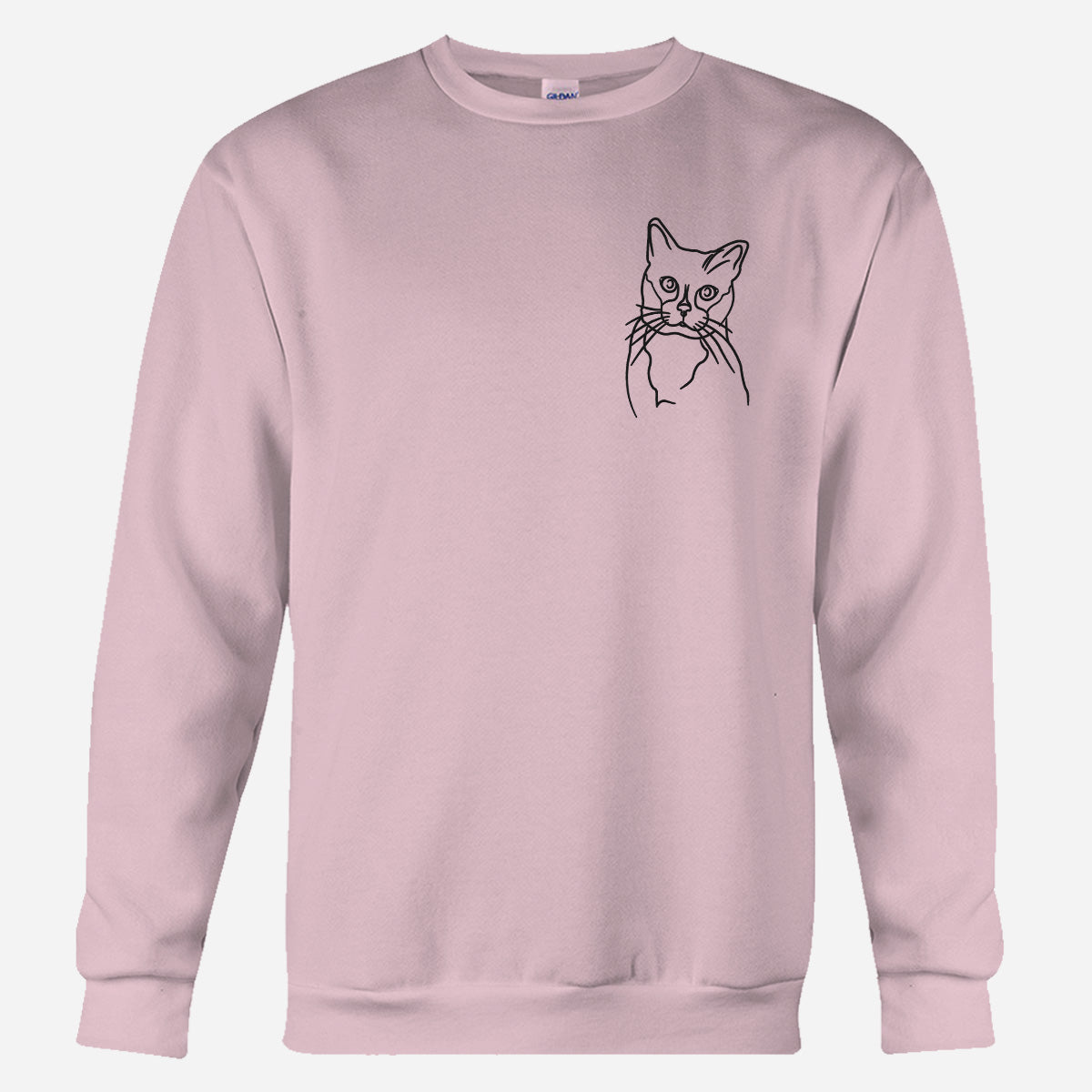 Custom Line Art - Personalized Cat Embroidered Sweater