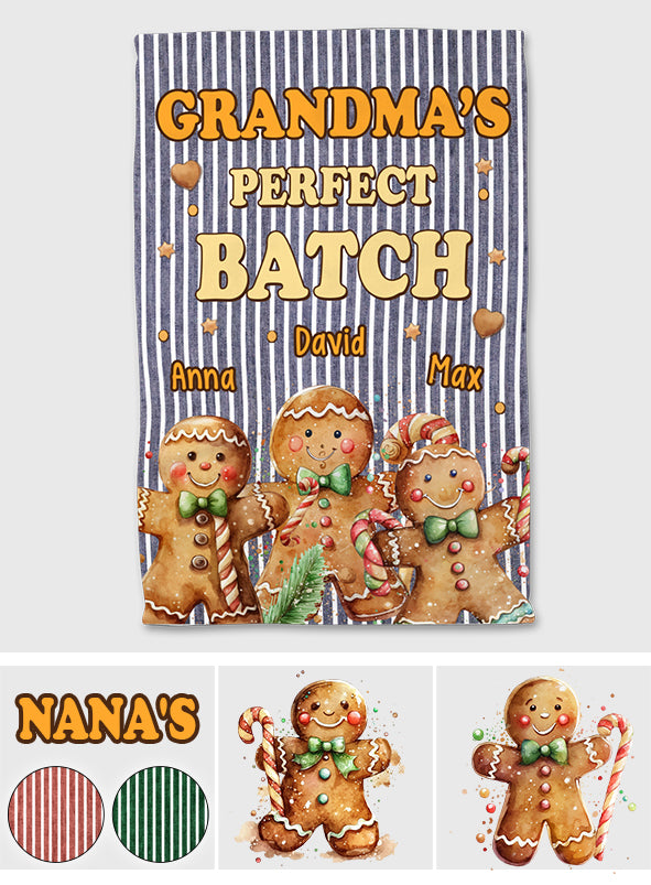 Grandma's Perfect Batch - Gift for grandma, mom - Personalized Towel