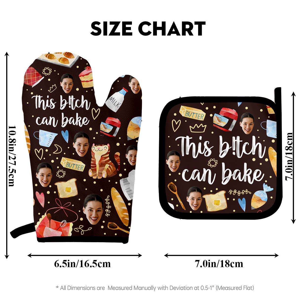 This Girl Can Bake - Personalized Baking Oven Mitts & Pot Holder Set