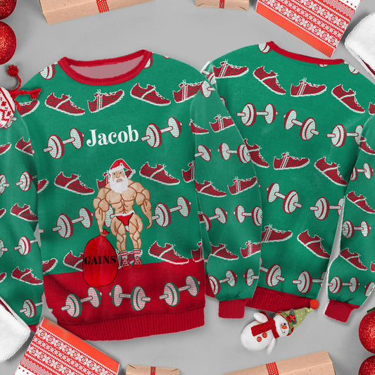 Gains - Personalisierter Fitness-Pullover