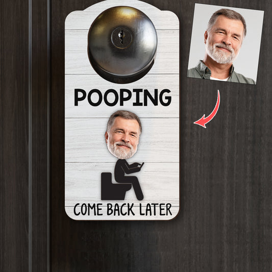 Funny Bathroom Sign - Personalized Father 2 Layered Wood Sign / Wood Plaque