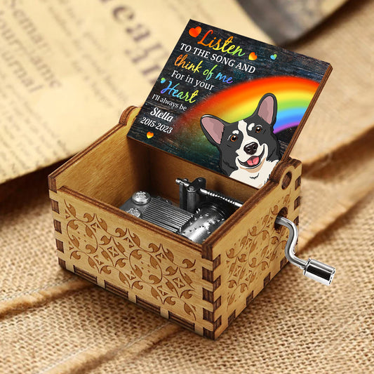 Listen To The Song - Personalized Dog Hand Crank Music Box