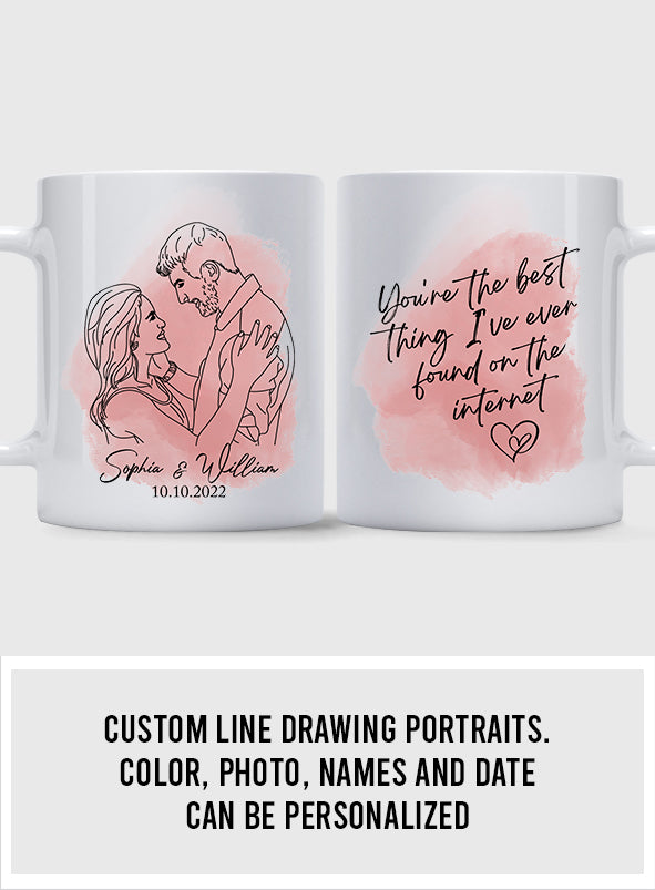 Best Thing On the Internet - Personalized Husband And Wife Mug