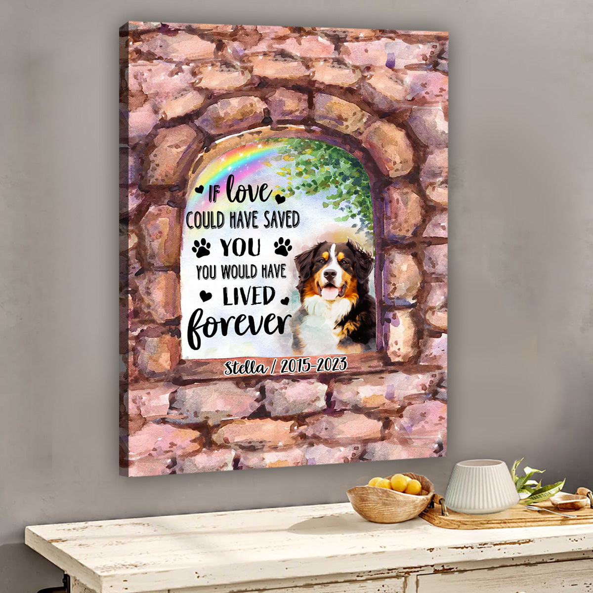 Nicht mehr an meiner Seite – Personalisierte Hundeleinwand und Poster