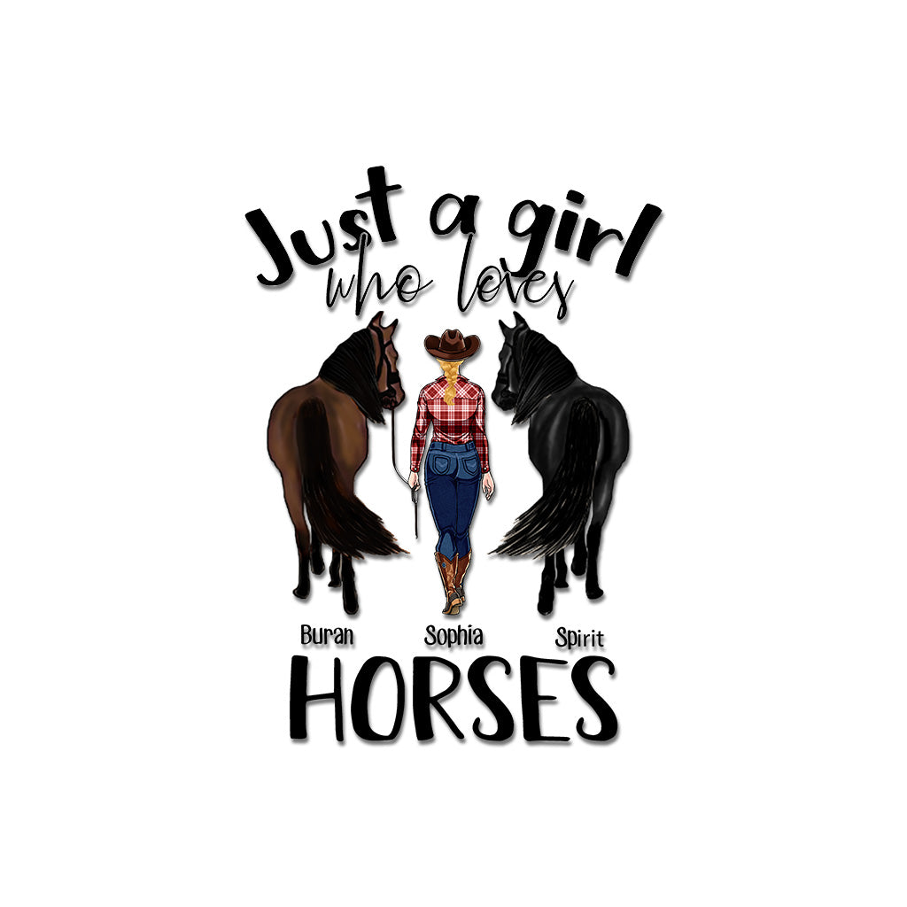 Just A Girl Who Loves Horses - Personalized Horse Decal Full