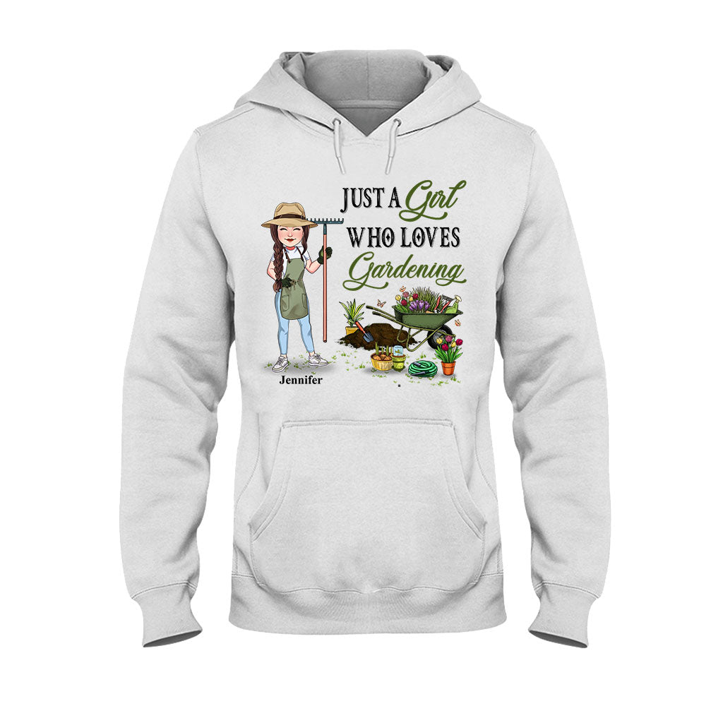 Just A Girl Who Loves Gardening - Personalized Gardening T-shirt & Hoodie
