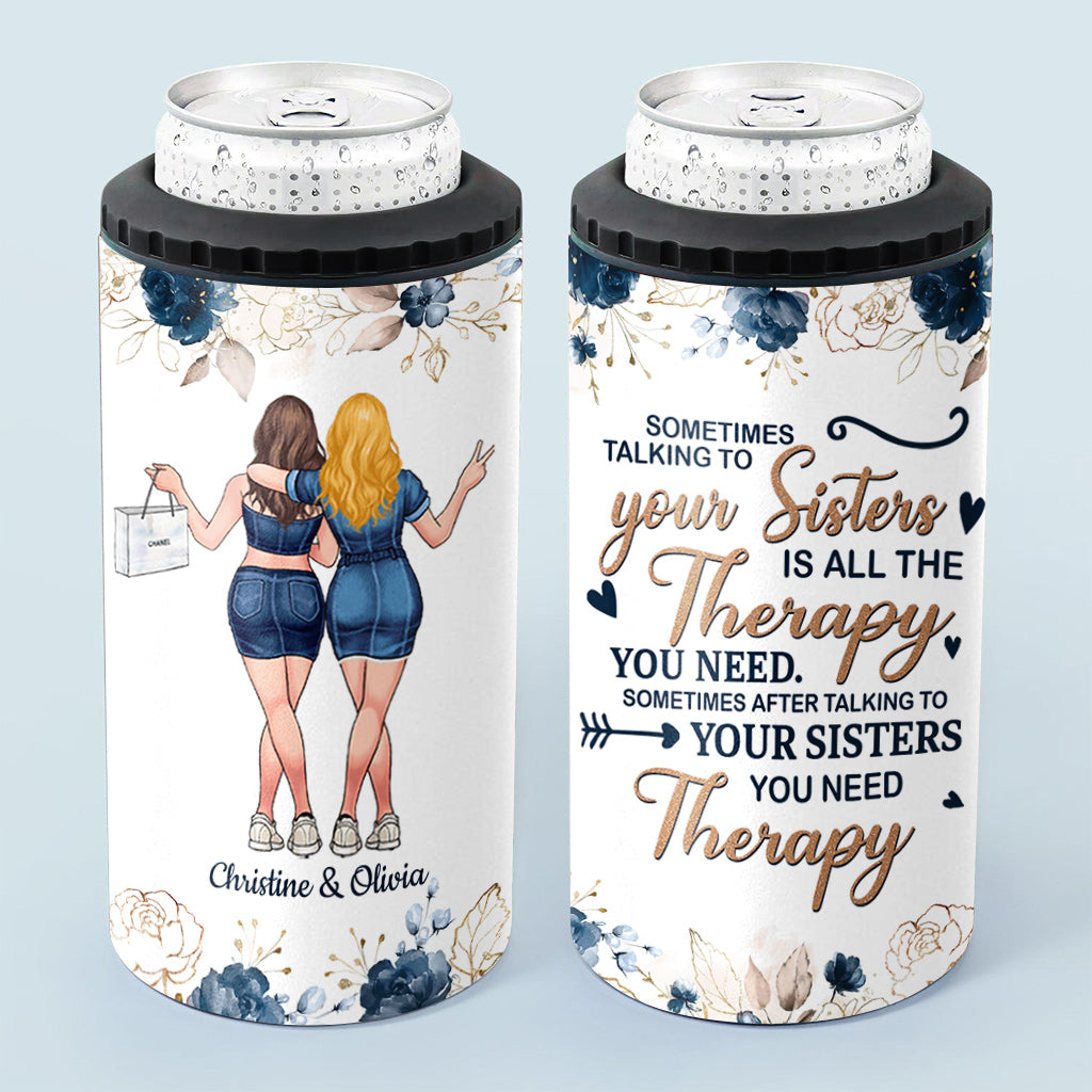 Talking To Your Sister - Personalized Bestie Can Cooler