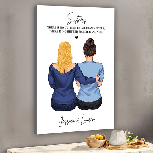 Meilleur ami - Toile et affiche personnalisées pour frères et sœurs