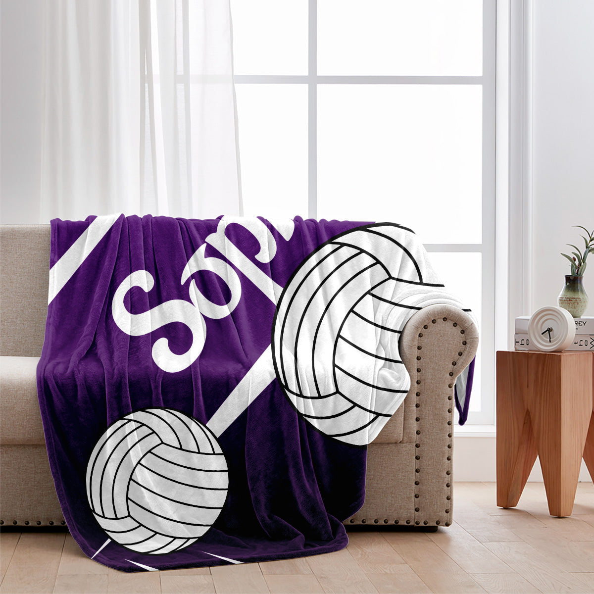 Volleyball Girl - Personalized Volleyball Blanket