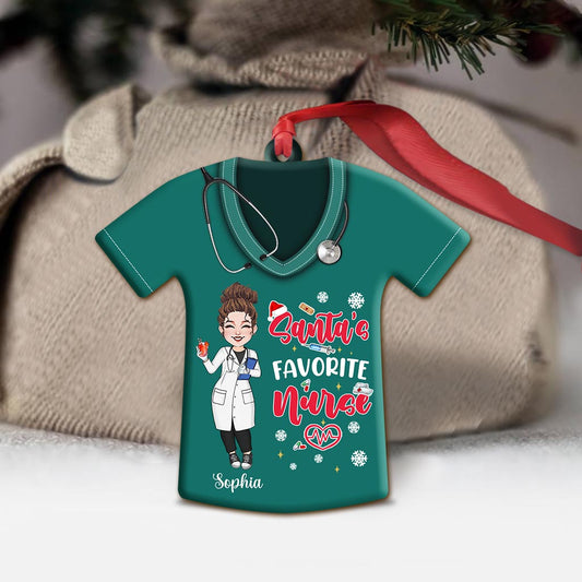 Santa's Favorite Nurse - Personalized Nurse Ornament