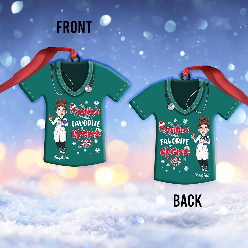Santa's Favorite Nurse - Personalized Nurse Ornament