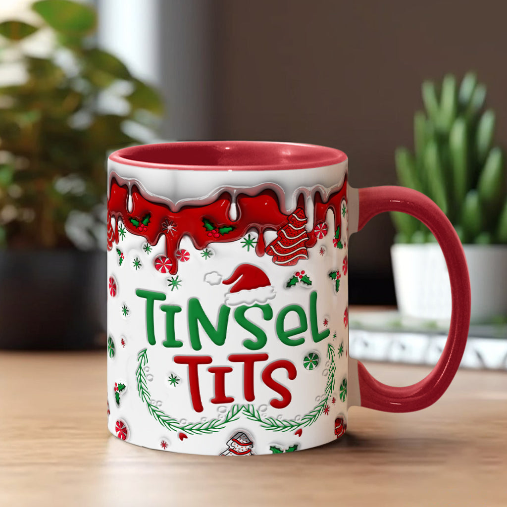 Jingle Balls & Tinsel Tits - Personalized Couple Accent Mug
