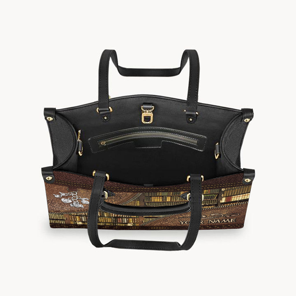 Library - Personalized Librarian Leather Handbag
