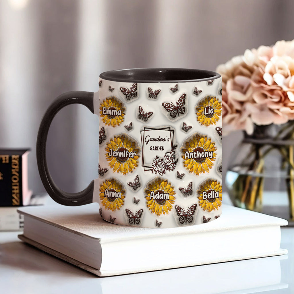 Le jardin de tournesols de grand-mère - Cadeau pour grand-mère - Mug personnalisé