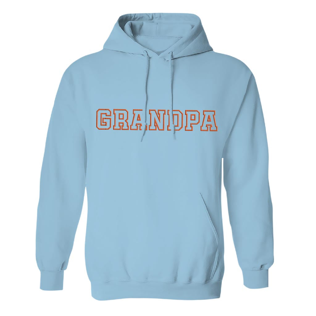 Custom Name - Personalized Grandpa Embroidered Hoodie