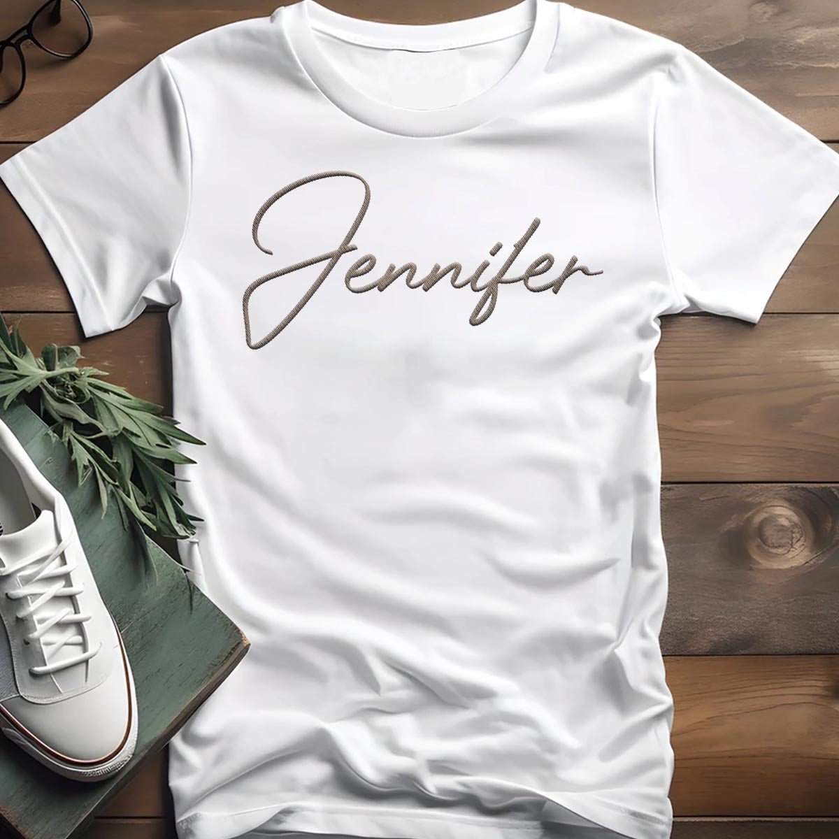 Custom Name - Personalized Sibling Embroidered T-shirt