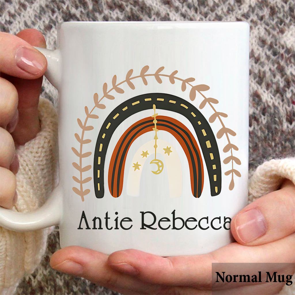 Rainbow Mug Auntie - Personalized Aunt Mug