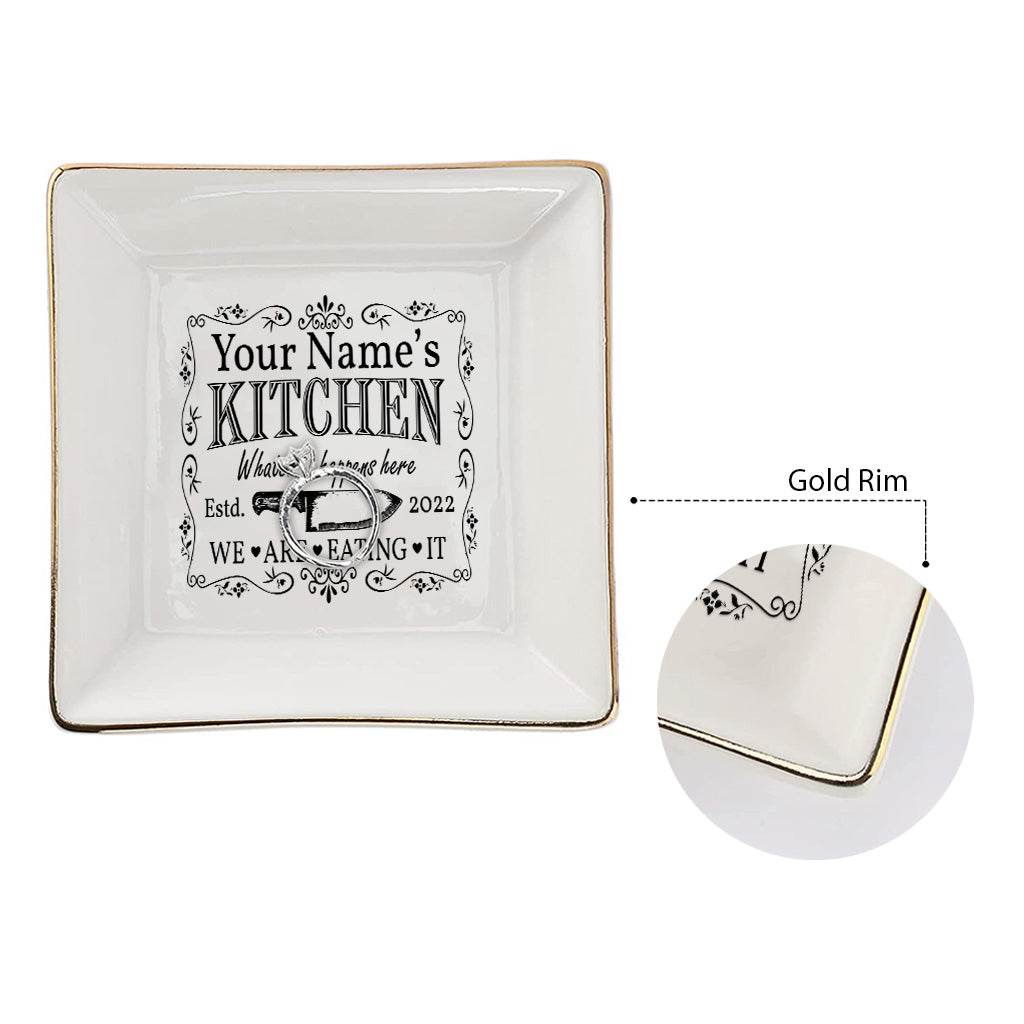 Whatever Happens Here We're Eating It - Personalized Cooking Jewelry Dish