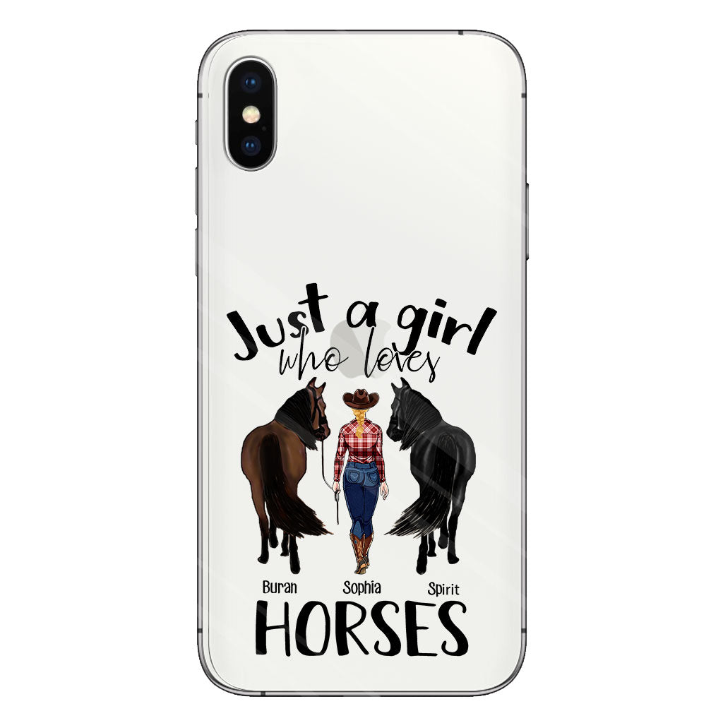 Just A Girl Who Loves Horses - Personalized Horse Clear Phone Case