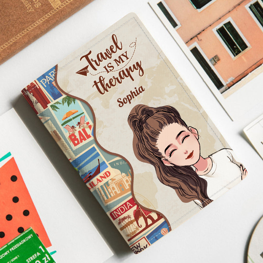 Collect Momments Not Things - Travelling gift for mom, daughter, granddaughter, wife, girlfriend, friend - Personalized Passport Holder