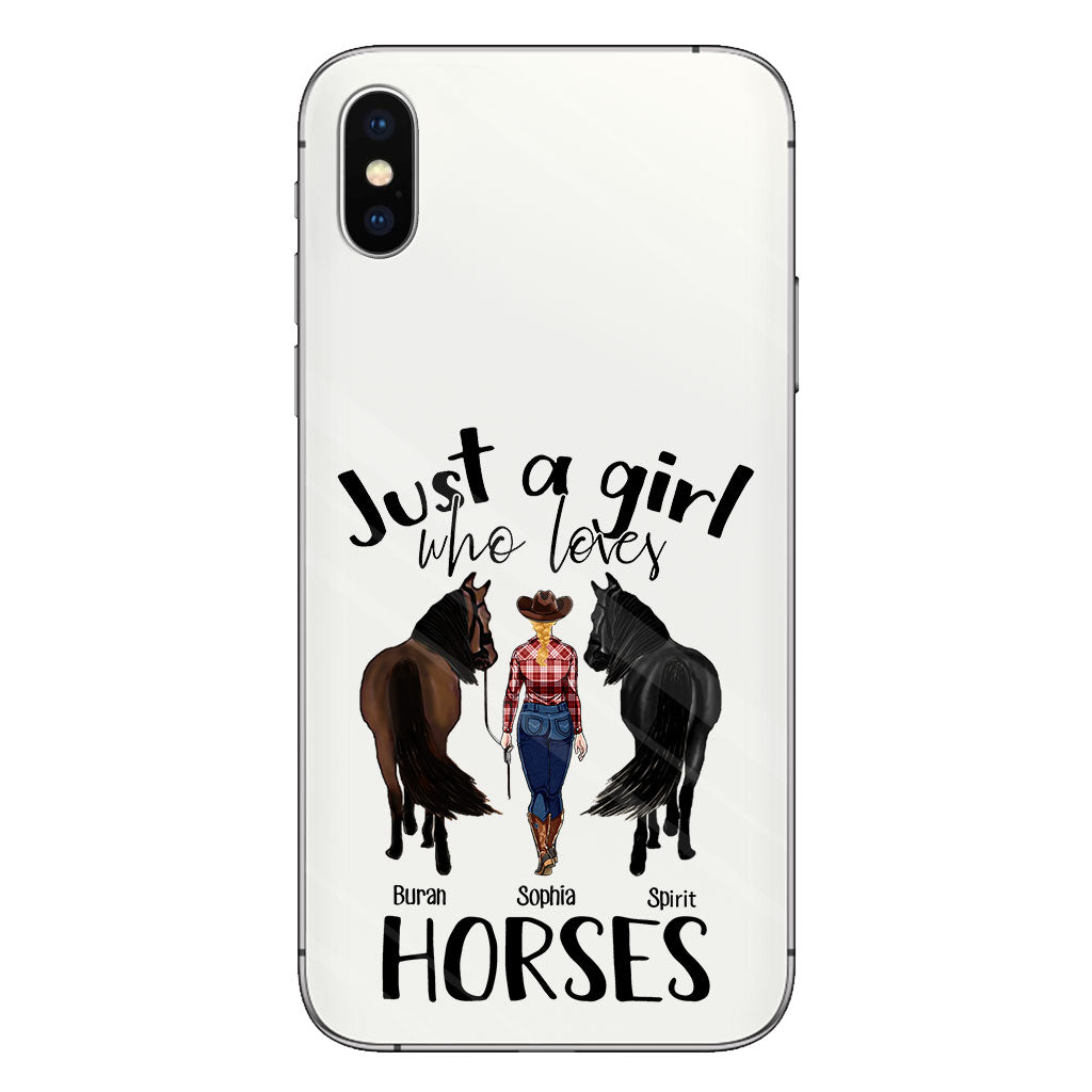 Just A Girl Who Loves Horses - Personalized Horse Clear Phone Case