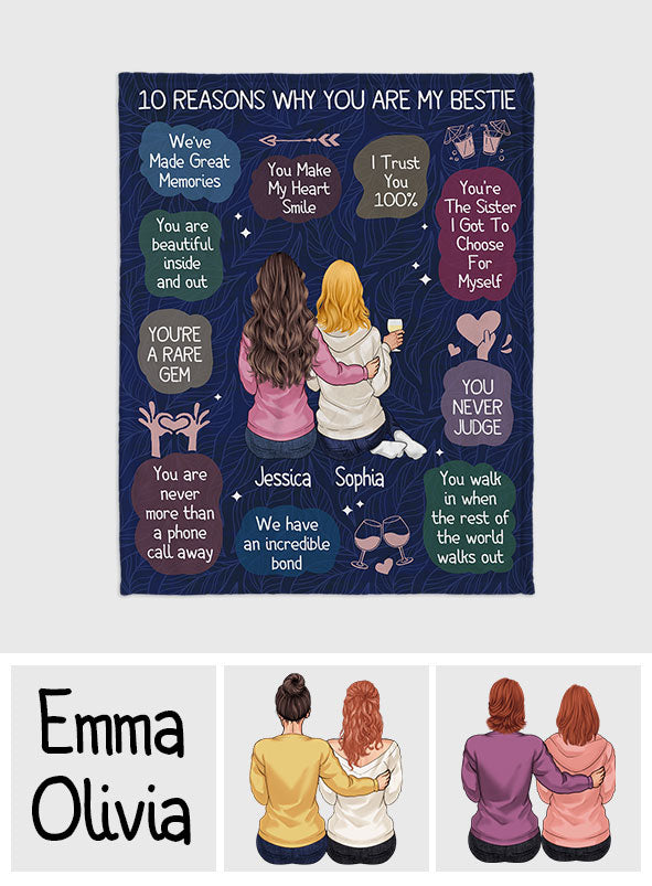 You Are My Bestie - Personalized Bestie Blanket